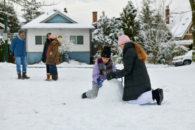 צילום גלית לוינסקי שלג בוונקובר 